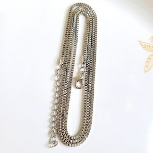 NWT- 28" Silver Alloy Box Chain Necklace